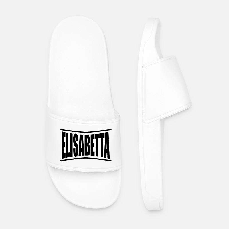 Elisabetta t shirt gift idea - Men’s Pool Sliders - white