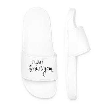 Team Bräutigam - Männer Badelatschen - Weiß - Vorne
