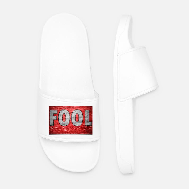Fool Graffiti - Men’s Pool Sliders - white