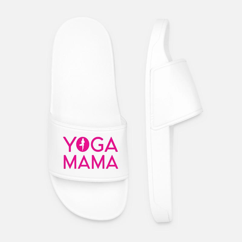Yoga Mama - Yoga Geschenkidee - Männer Badelatschen - Weiß