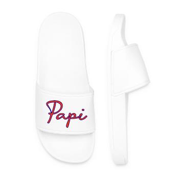 GRANDPA. FATHER's DAY. HAPPY BIRTHDAY DAD. DAD. DAD - Men’s Pool Sliders - white - Front