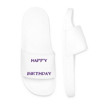 ALLES GUTE ZUM GEBURTSTAG. ALLES GUTE ZUM GEBURTSTAG. JAHRESTAG. - Männer Badelatschen - Weiß - Vorne