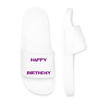 ALLES GUTE ZUM GEBURTSTAG. ALLES GUTE ZUM GEBURTSTAG. JAHRESTAG. - Männer Badelatschen - Weiß - Vorne