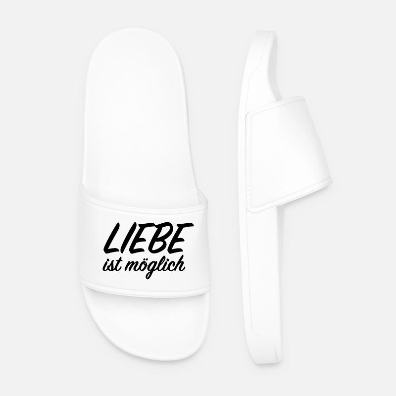 Liebe ist möglich - Männer Badelatschen - Weiß