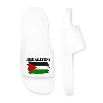 Free palestine - Claquettes Homme - blanc - Devant