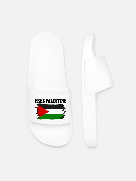 Free palestine - Men’s Pool Sliders - white