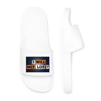 I will not lose saying lettering Graffiti - Men’s Pool Sliders - white - Front