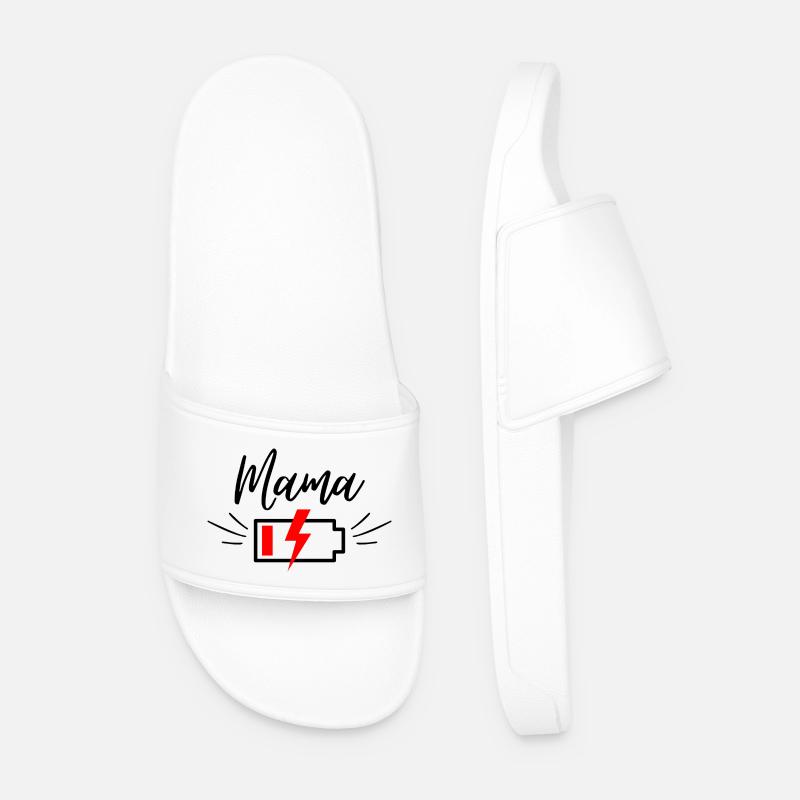 Mama Power Empty (black) - Männer Badelatschen - Weiß