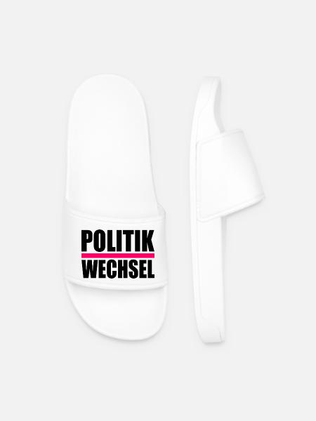 politikwechsel - Männer Badelatschen - Weiß