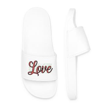 MOTHER'S DAY. HAPPY MOTHER'S DAY. MOM - Men’s Pool Sliders - white - Front