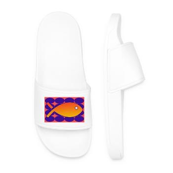 POISSON - Claquettes Homme - blanc - Devant