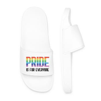 LGBT Pride Month - Pride is for everyone - Men’s Pool Sliders - white - Front
