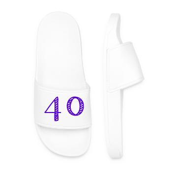 40. 40 ANS. 40e ANNIVERSAIRE. ANNIVERSAIRE 40 ANS. - Claquettes Homme - blanc - Devant