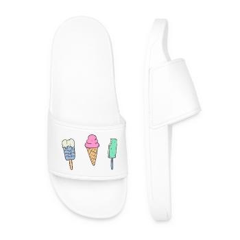 Glace mignonne - Claquettes Homme - blanc - Devant