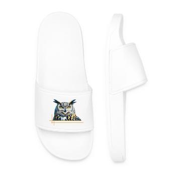 Impressive Eagle Owl - Men’s Pool Sliders - white - Front