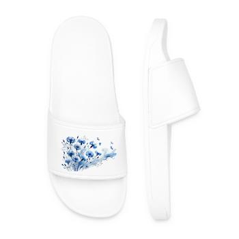 Kornblume in traumhaftem Design – die Eleganz der Natur - Männer Badelatschen - Weiß - Vorne