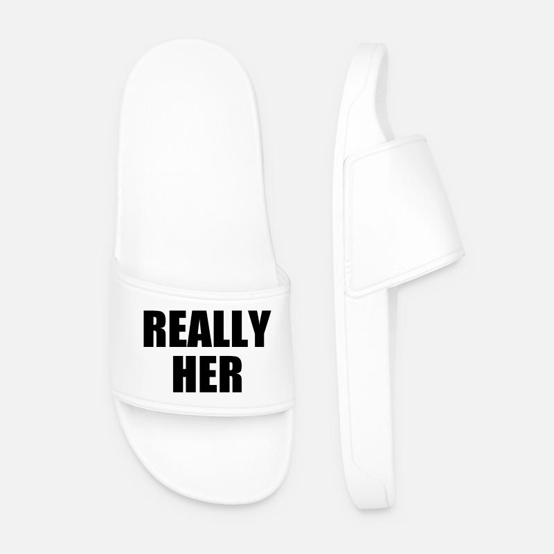 really her - Men’s Pool Sliders - white
