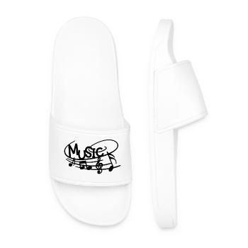 Music in the Skin (Black) - Men’s Pool Sliders - white - Front