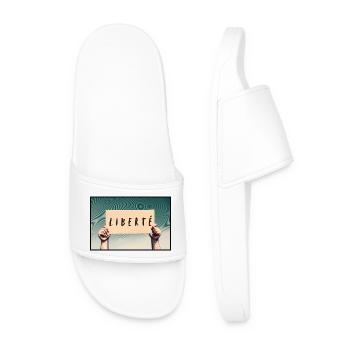 Sign - Freedom - Men’s Pool Sliders - white - Front
