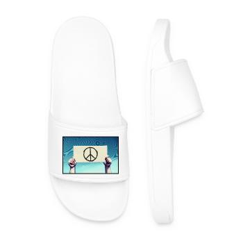 Pancarte - Peace sign - Claquettes Homme - blanc - Devant