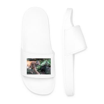 Lynx d’Eurasie ou lynx du Nord - Claquettes Homme - blanc - Devant