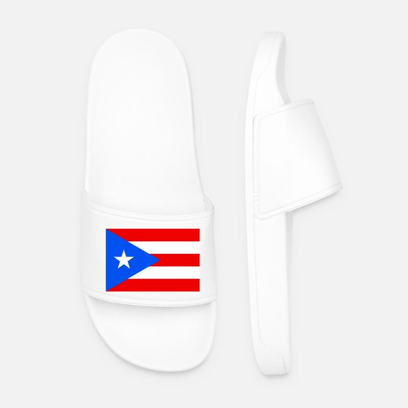 Puerto Rico - Männer Badelatschen - Weiß