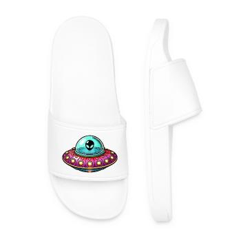 UFO Comic - Men’s Pool Sliders - white - Front