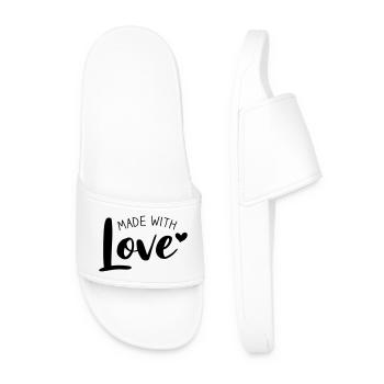 Fait avec amour - Claquettes Homme - blanc - Devant