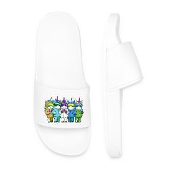 Soirée de ski de l’équipe Licorne - Claquettes Homme - blanc - Devant