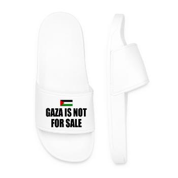 gaza is not for sale - Männer Badelatschen - Weiß - Vorne