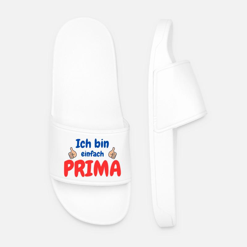 Ich bin prima - Männer Badelatschen - Weiß