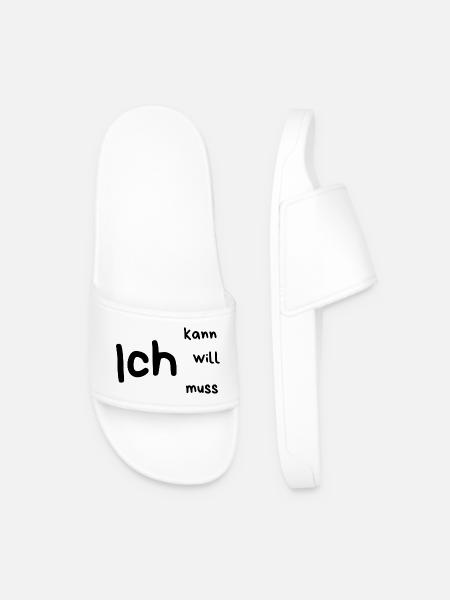 Ich... kann, will, muss - Männer Badelatschen - Weiß