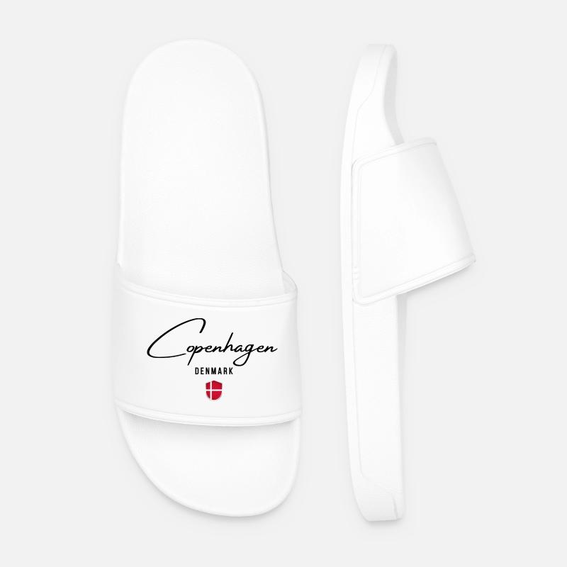 J’adore Copenhague, souvenir de Copenhague - Claquettes Homme - blanc