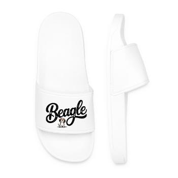 Beagle - Logo d’animal de compagnie cool - Claquettes Homme - blanc - Devant