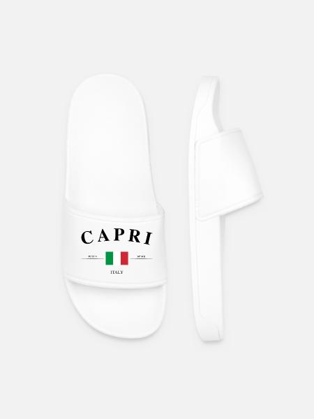 Capri Italien Urlaub Reise Souvenir - Männer Badelatschen - Weiß