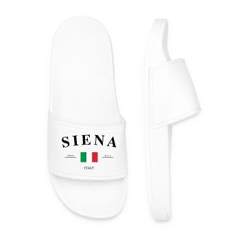Sienne, Italie, coordonnées, voyage, souvenir, cadeau - Claquettes Homme - blanc - Devant