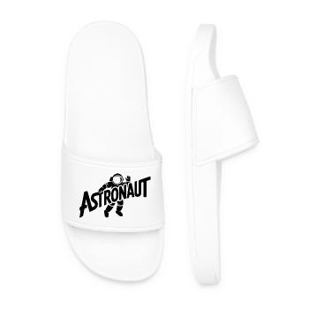 Astronaut - Cool Astonomy Logo - Men’s Pool Sliders - white - Front