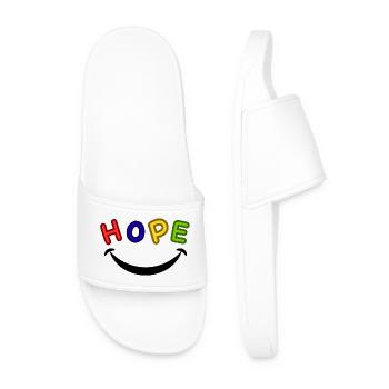 Hope - Men’s Pool Sliders - white - Front