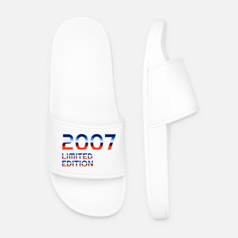 Retro 2007 Limited Edition Design - Männer Badelatschen - Weiß