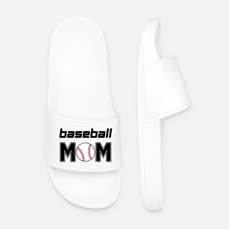 Baseball Mom - Men’s Pool Sliders - white