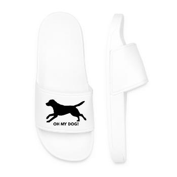 Labrador mon chien - Claquettes Homme - blanc - Devant