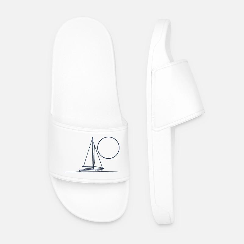 Segelboot - Männer Badelatschen - Weiß