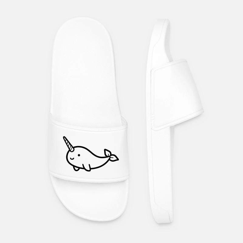 Narwal - Männer Badelatschen - Weiß