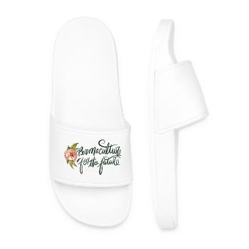Permaculture Emblème Floral du Futur - Claquettes Homme - blanc - Devant
