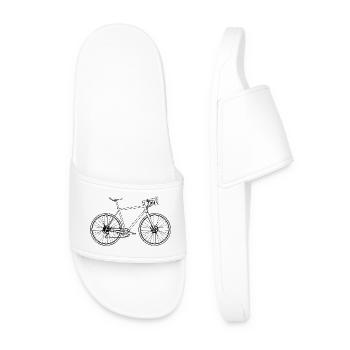 Rennrad Minimal Art Retro – Geschwindigkeit pur - Männer Badelatschen - Weiß - Vorne