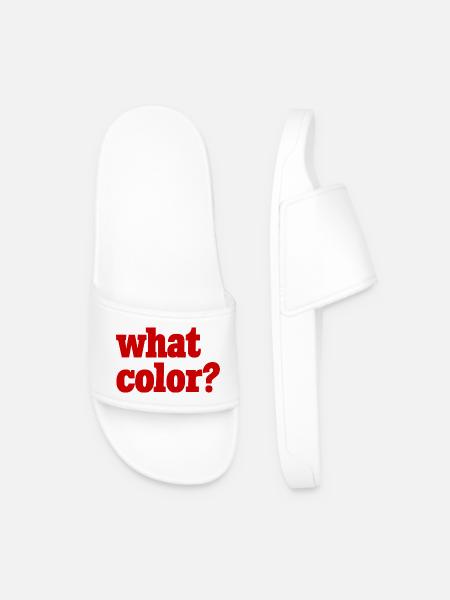 Quelle couleur - Rouge 2 - Claquettes Homme - blanc