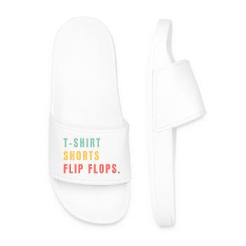T-shirts Dhorts Tongs - Claquettes Homme - blanc - Devant