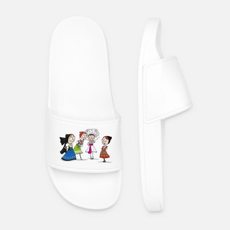 COMIC - SERBSKE DRASTY - Männer Badelatschen - Weiß