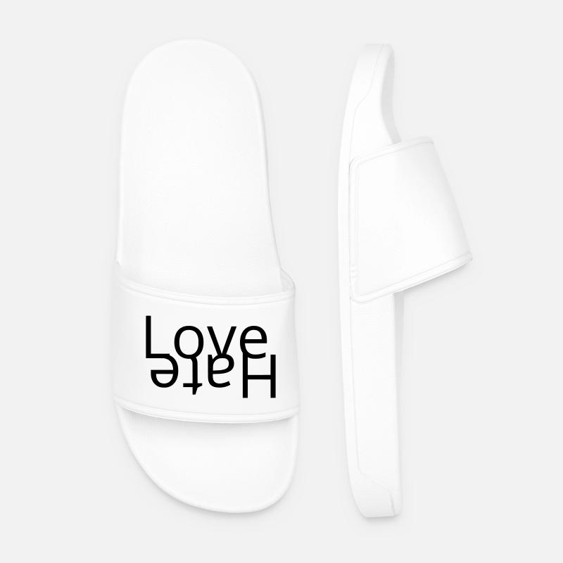 Love - Hate - Men’s Pool Sliders - white