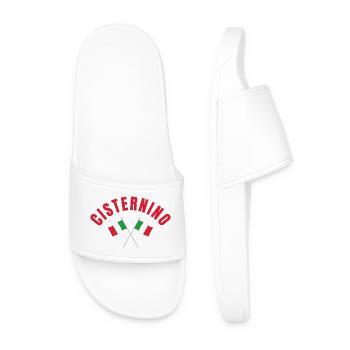 Cisternino Italian Flags - Men’s Pool Sliders - white - Front